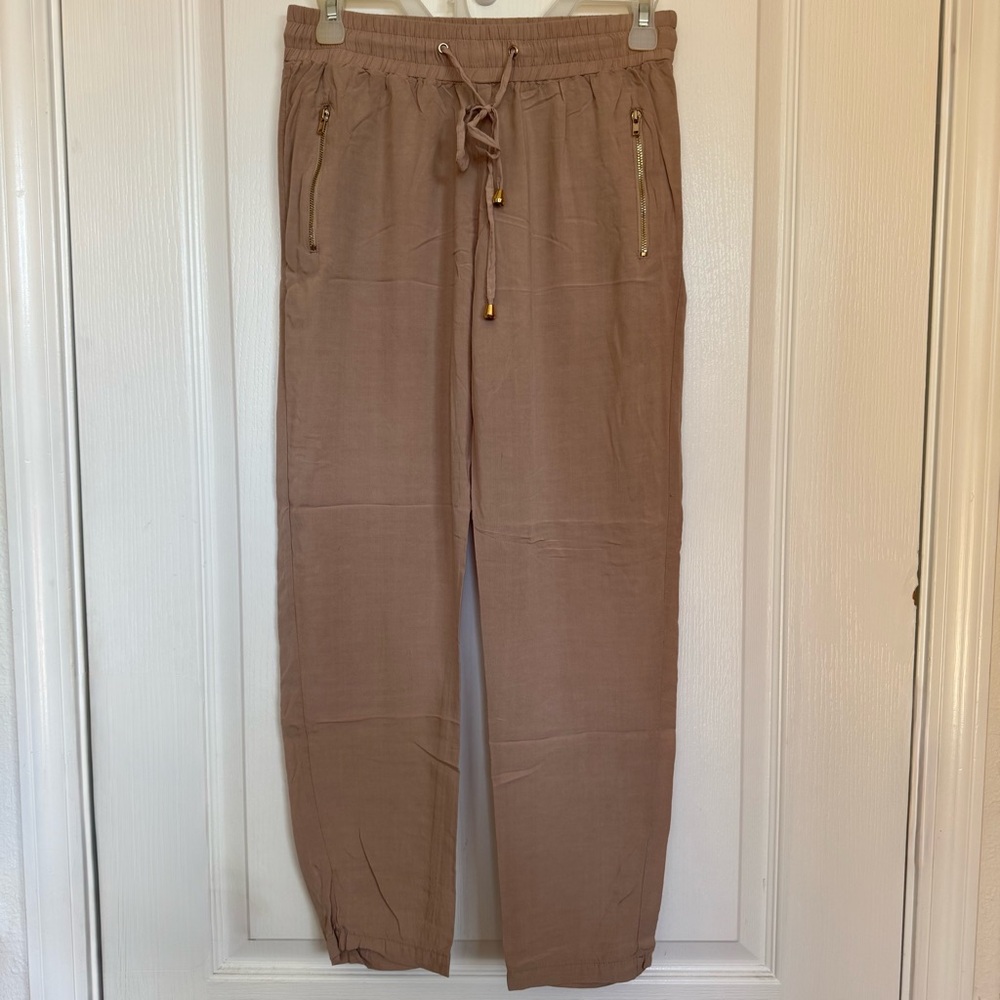 Tan Drawstring Pants